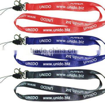 Screen printed polyester cell phone neck lanyards with your logo