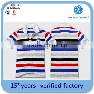 Stripe Work Uniform Breathable Polo Shirts