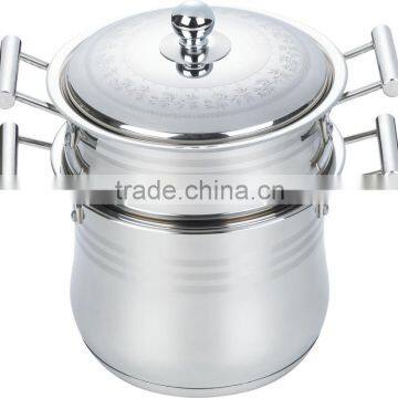 AH3596 sainless steel double boiler ( steamer set )
