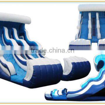 2016 cheap inflatable kid size wave slide double slip lane slides for pool,indoor playground inflatables toy from factory