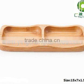 eco-friendly mini bamboo sauce plate