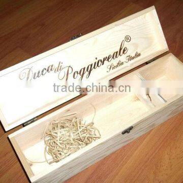 Pine Wood Single Wine Box