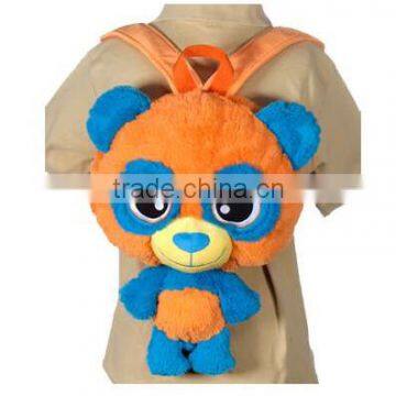 17" Orange Plush Panda Backpack