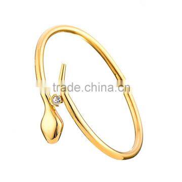 Snake Head Shape Women's Fashion Bracelets Stainless Steel Expandable Wire Bangle