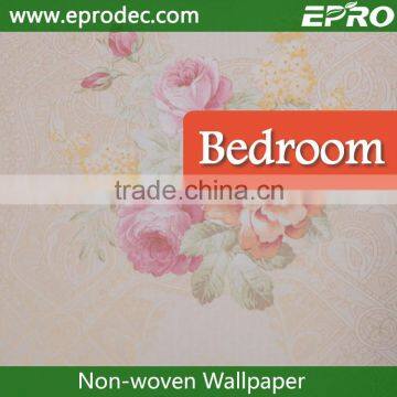 Decorative Plastic non-woven material commercial wall fashion wallpaper for shop decoration