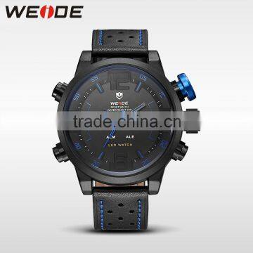 Weide new new wristwatch from china suppliers genuine leather waterproof casual wrist watch