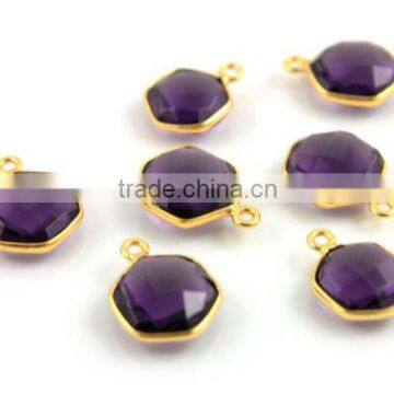 The Gopali Jewellers Wholesale Gemstone Connector Gemstone Bezel set Vermeil