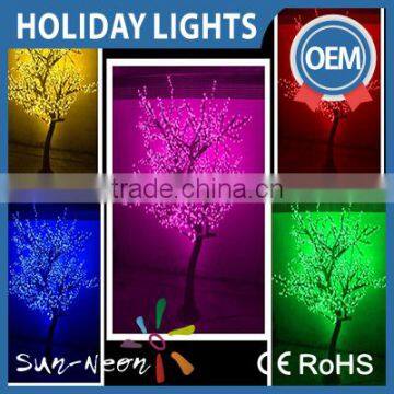 Colorful nice design plastic cherry blossom tree led artificial outdoor decoration cherry blossom tree with high quality