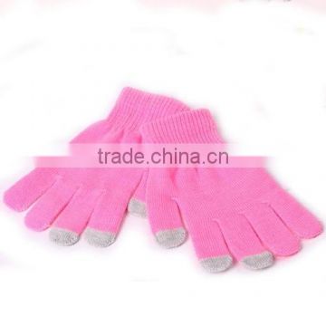 Fashion Touch Screen Gloves for Mobile Phone Tablet Pad Pink