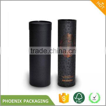 custom round tube cardboard cylinder paper wine gift box wholesale