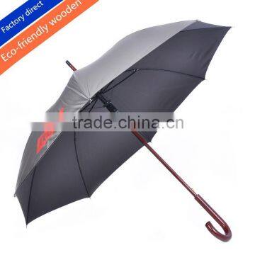 eco-friendly wooden advertising straight promotional umbrella