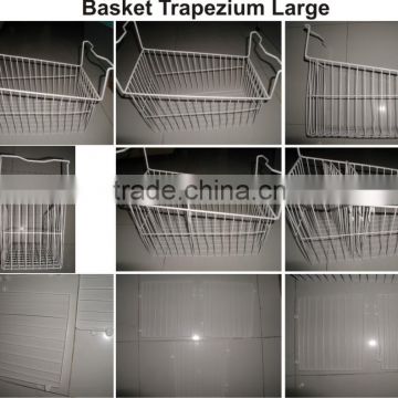 Metal Withe Powder Coating Trapezium Refrigeratou Basket