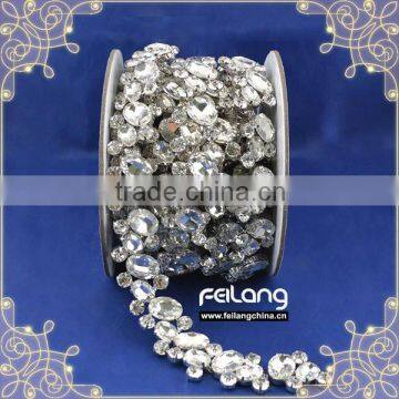 Feilang crystal glass stone cup chain for party decoration