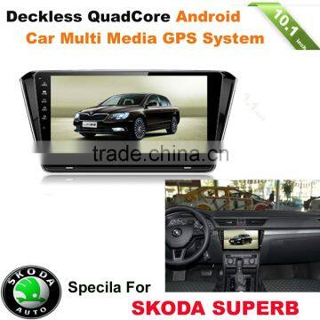 10.1inch Android car dvd radio multi media gps system for SKODA SUPERB with wifi,bluetooth,16g inand IGO MAP