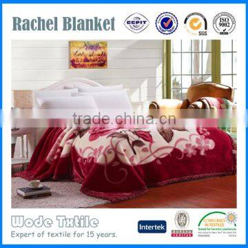 High quality Manufactory walmart rose printed fabric textile alibaba china organic polyester rachel blanket