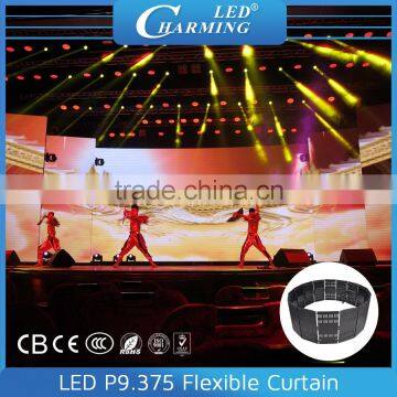 slim user-friendly small pitch reliable quality stage led curtain wall RGB lighting