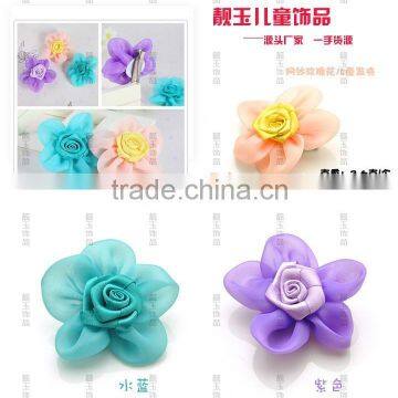 JP8089 New design korean style lace flower hair styling kids hair accessories