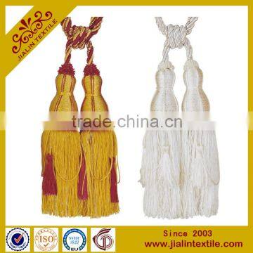 china supplier home decor curtain polyester tassel tiebacks