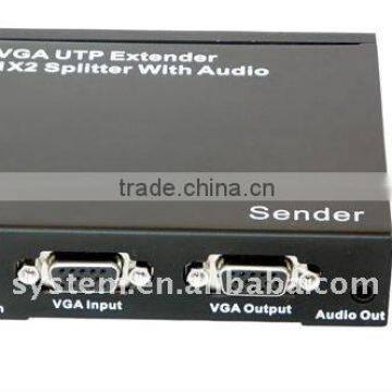 VGA UTP Extender 1x2 Splitter with Audio