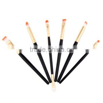 Mini Makeup Brush Set 6 Pcs Makeup Tool Kits Powder Blush Eyeshadow Eyebrow Comb Lip Cosmetic Brush