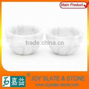 Small white grey marble stone bowls /deep round bowl