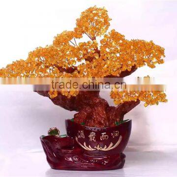 Natural Citrine Crystal Tree China Feng Shui Ornaments photo-3