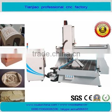 4 axis HSD spindle 90 degree rotary 3d engraving cnc router