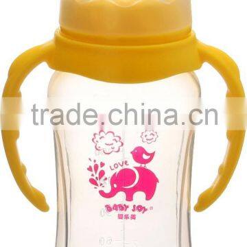Stream line design food grade polypropylene baby feeding bottle