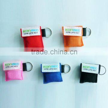 (logo service) keyring cpr mask disposable,cpr face mask one way valve for training