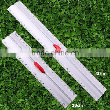 8''/12" Aluminum Ruler With Red Finger Grip,aluminum Level Ruler With Handle photo-6