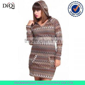 Plus Size Hooded Knit Sweater Dress