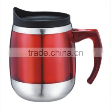 500ml double wall stainless steel auto mug