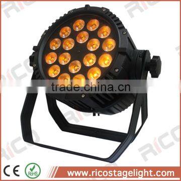led stage light DMX 512 18x12w rgbwauv 6in1 outdoor waterproof led par can light
