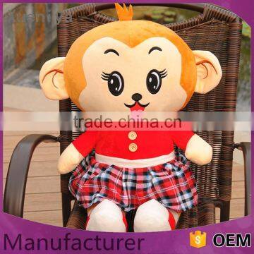 made in china promotional economy custom plush soft purple monkey toys