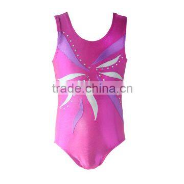 newest gymnastics leotards customized metallic fabric design with diamond