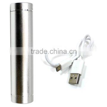 emergency battery charger mini cylinder aluminum power bank