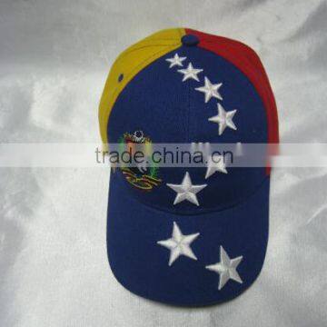 2014 Customized Venezuela Cap/High Quality Cap/sport cap With Woven Patch Work Made In Guangdong(China))