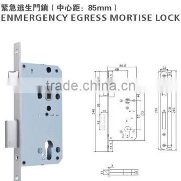 metal double handle door lock mortise or glass cabinet lock