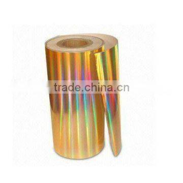 Rainbow holiographic foil for cigarette packing