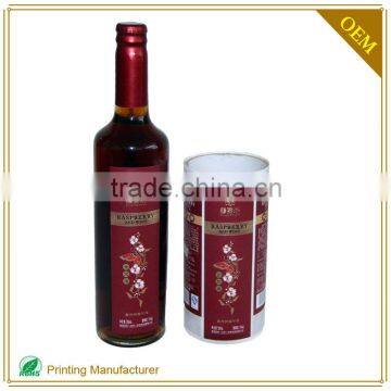 Custom Logo Print Reusable Self Adhesive Red Label For Wine