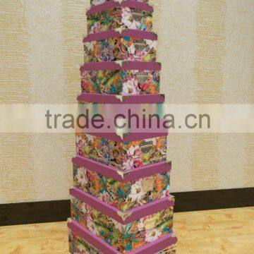 New Design Best Quality Christmas Hard Case Paper Box Kit Iron Handle