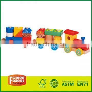Construction Train Wooden Toy photo-5