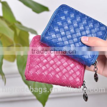 ladies pocket braided wallet