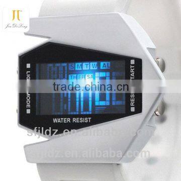 New fashion colorful aircraft shape sports led digital display watch waterproof smart watch