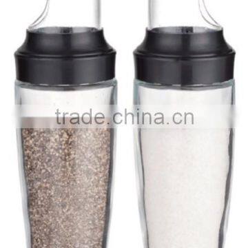 SINOGLASS 90ml measured cap glass salt and pepper spice jar