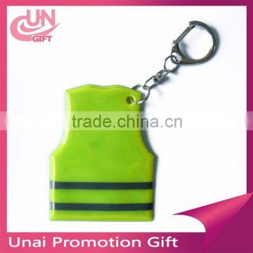 High Quanlity glow in the dark soft reflectors keychains / reflective PVC keychains