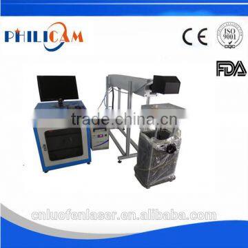 CE wood plastic fabric high speed 50w 80w co2 laser marking machine