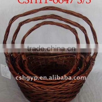 flower willow basket