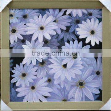 Framed flower oil painting