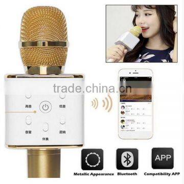 bluetooth wireless speaker handheld microphone for karaoke singing q7 microphone